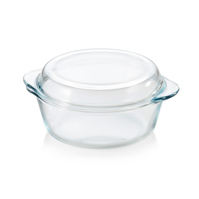 Tupper-®-PremiaGlass Runde Kasserolle + Deckel Glas-Auflaufform 2,1