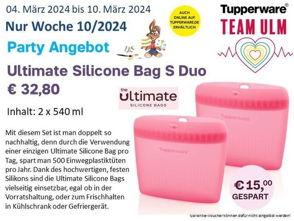 Tupper-®-Ultimate Silicone Bag S-Duo